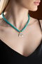 Heliophilia Silver Collar KL-0865 Multicolor con Colgantes Arco Iris y Piedra